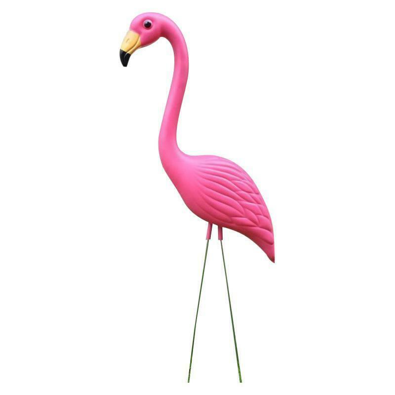 Lifelike Pink Flamingo Yard Garden Statue Lawn Animal Art Craft Ornaments Decor