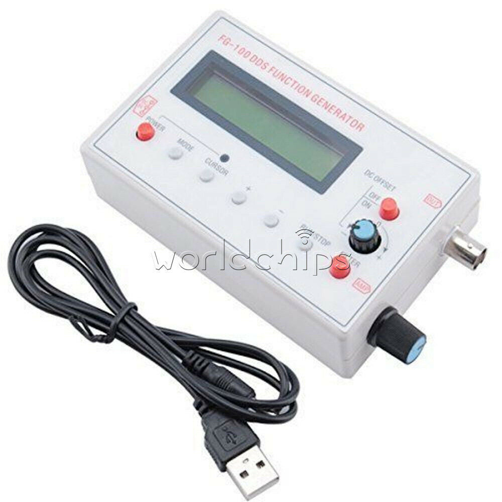 1HZ-500KHz DDS Function Signal Generator Sine+Triangle + SUSB to DC Power Cable