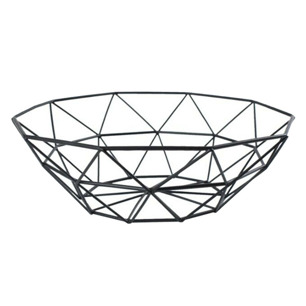 Metal Countertop Fruit Basket Bowl Decorative Table Centerpiece Holder Stand
