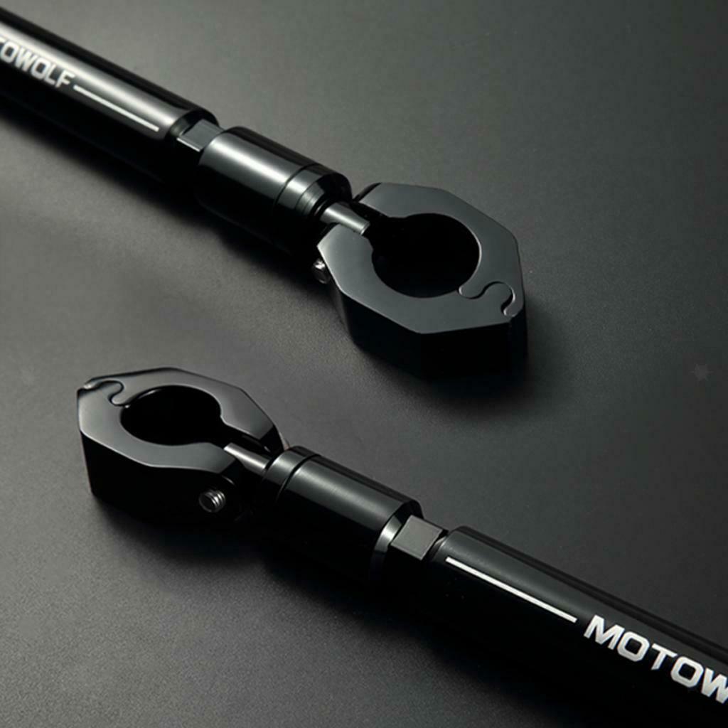 22mm Motorcycle Adjustable Handlebar Cross Bar Steering Lever Bar Black