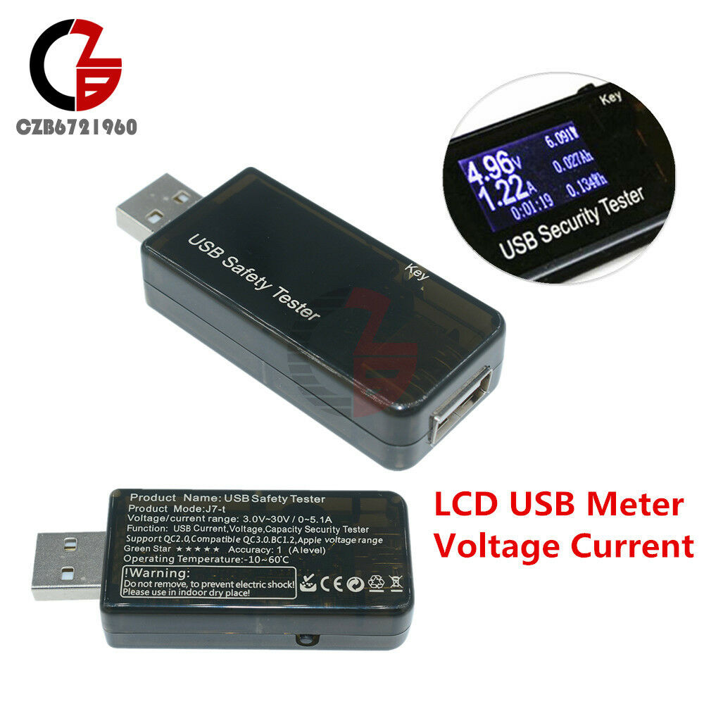 USB Tester Power off Protection Charger Voltage Current Meter Battery Detector