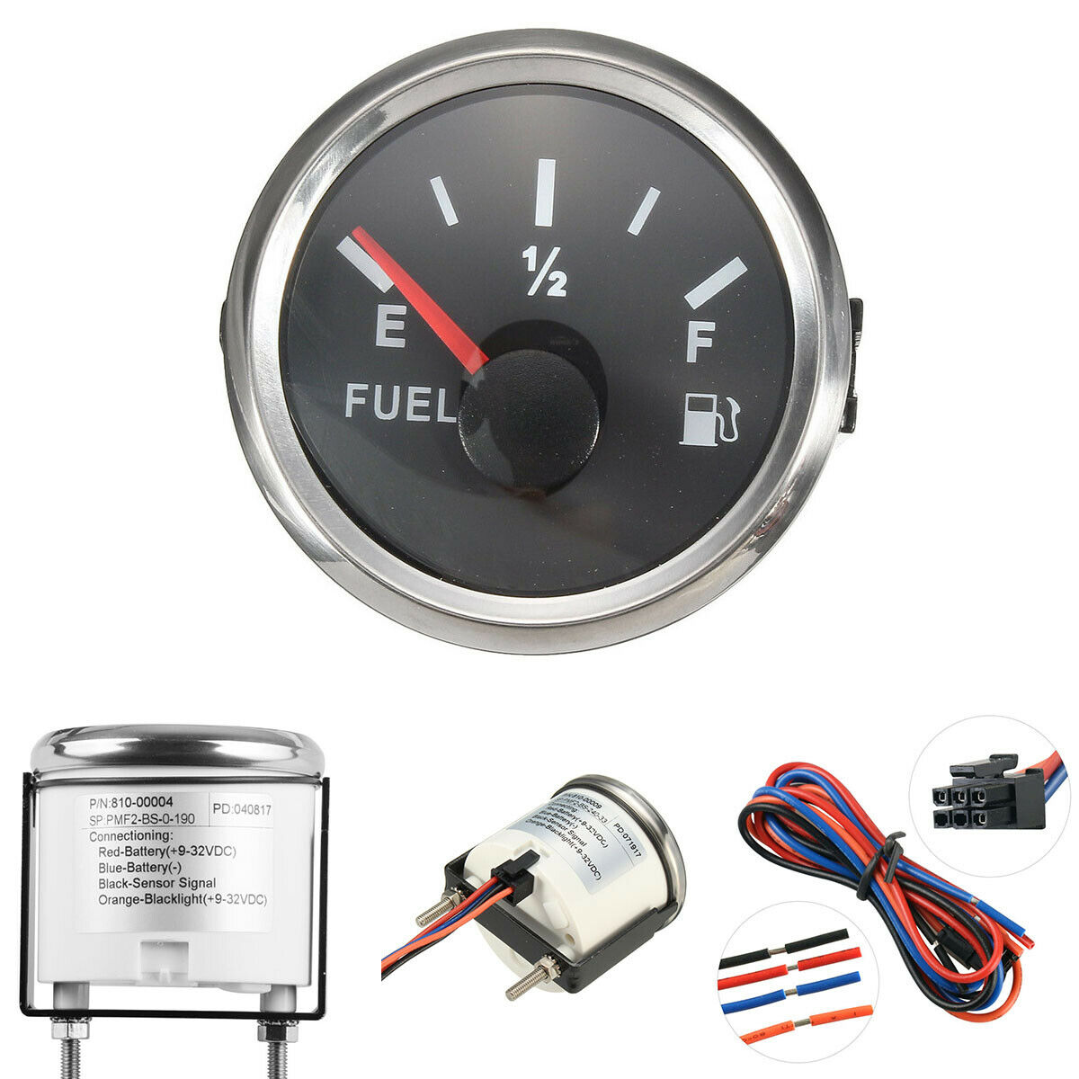 52mm Marine Boat Fuel Level Gauge Tank Indicator   12/24V 240-33 Ohms