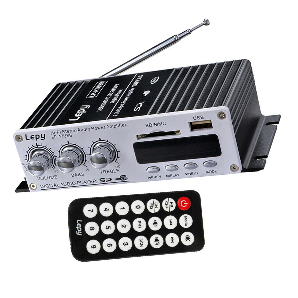 12V   Car   Wireless   Bluetooth   HiFi   MP3   Audio   Amplifier   FM   USB