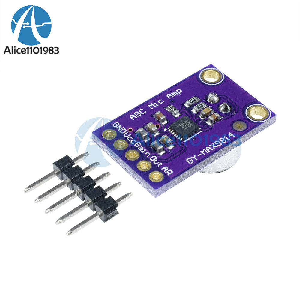 2PCS MAX9814 Microphone AGC Amplifier Board Module Auto Gain Control for Arduino