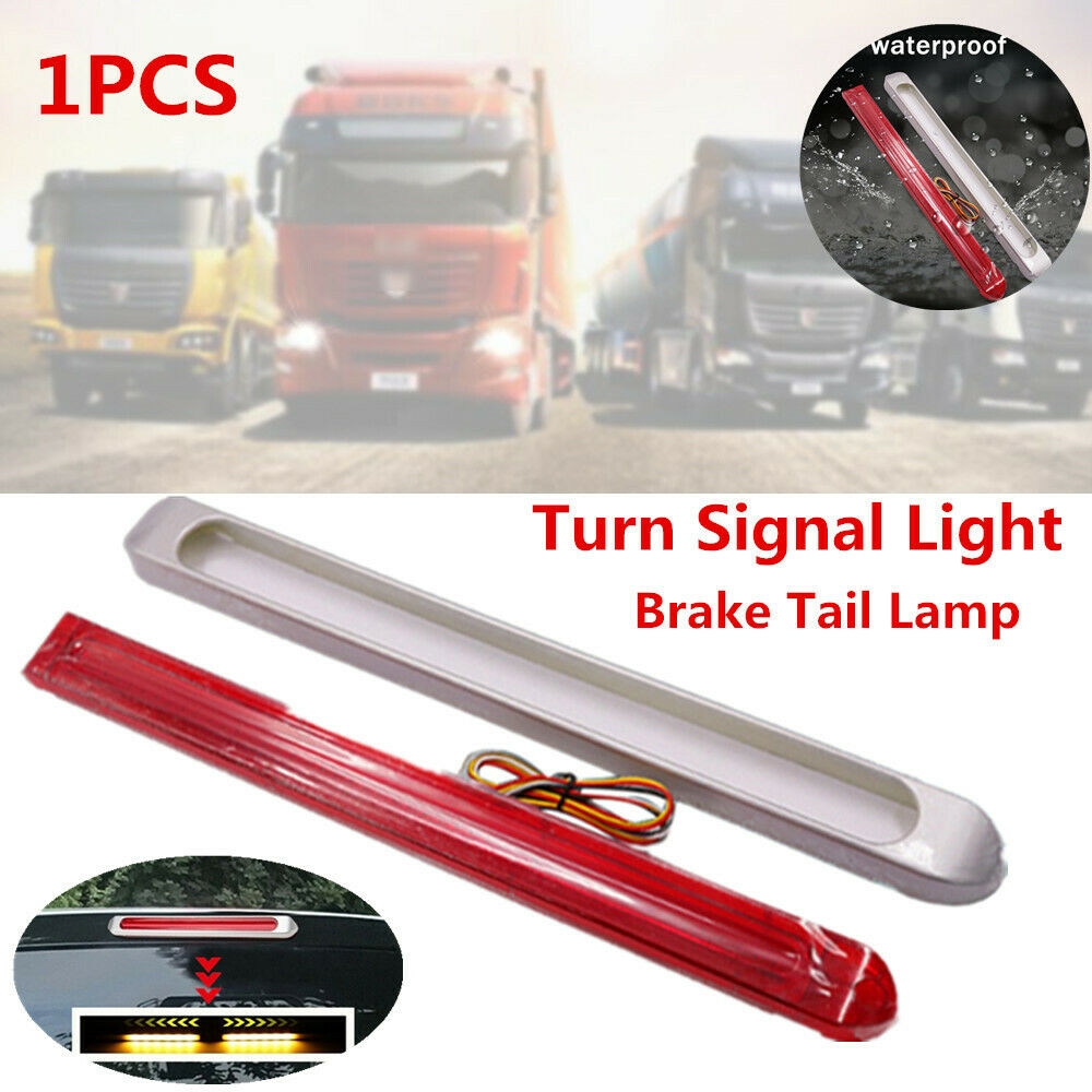 LED Heavy Trucks Trailer RV Turn Signal Light Tail Brake Lamp Flowing Red Yellow