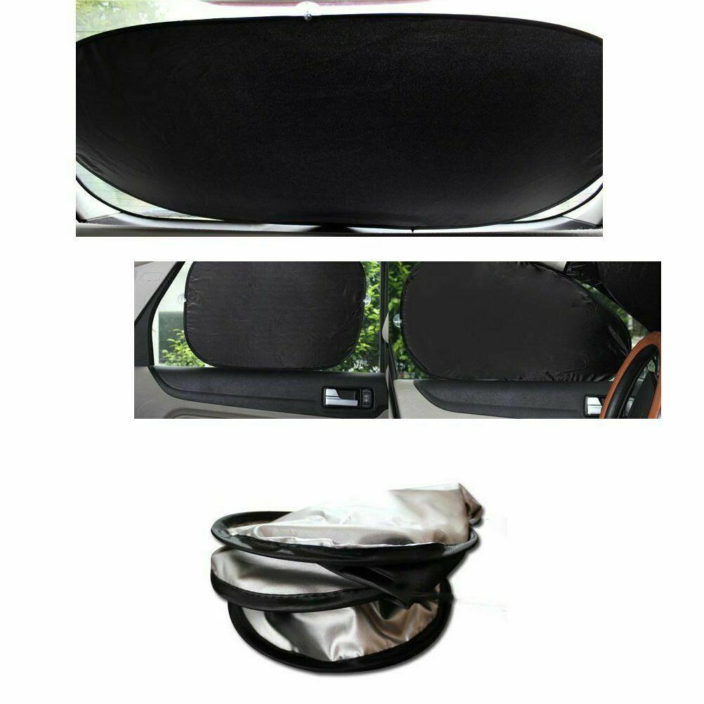 6 Pcs Premium Metallic Reflective Nylon Car Glass Sunshade Anti-UV Recyclable