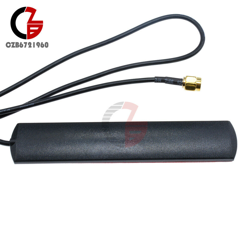 2PCS GSM GPRS Antenna 433 Mhz 2.5dbi Cable 90° SMA Male Universal DAB Patch Aeri