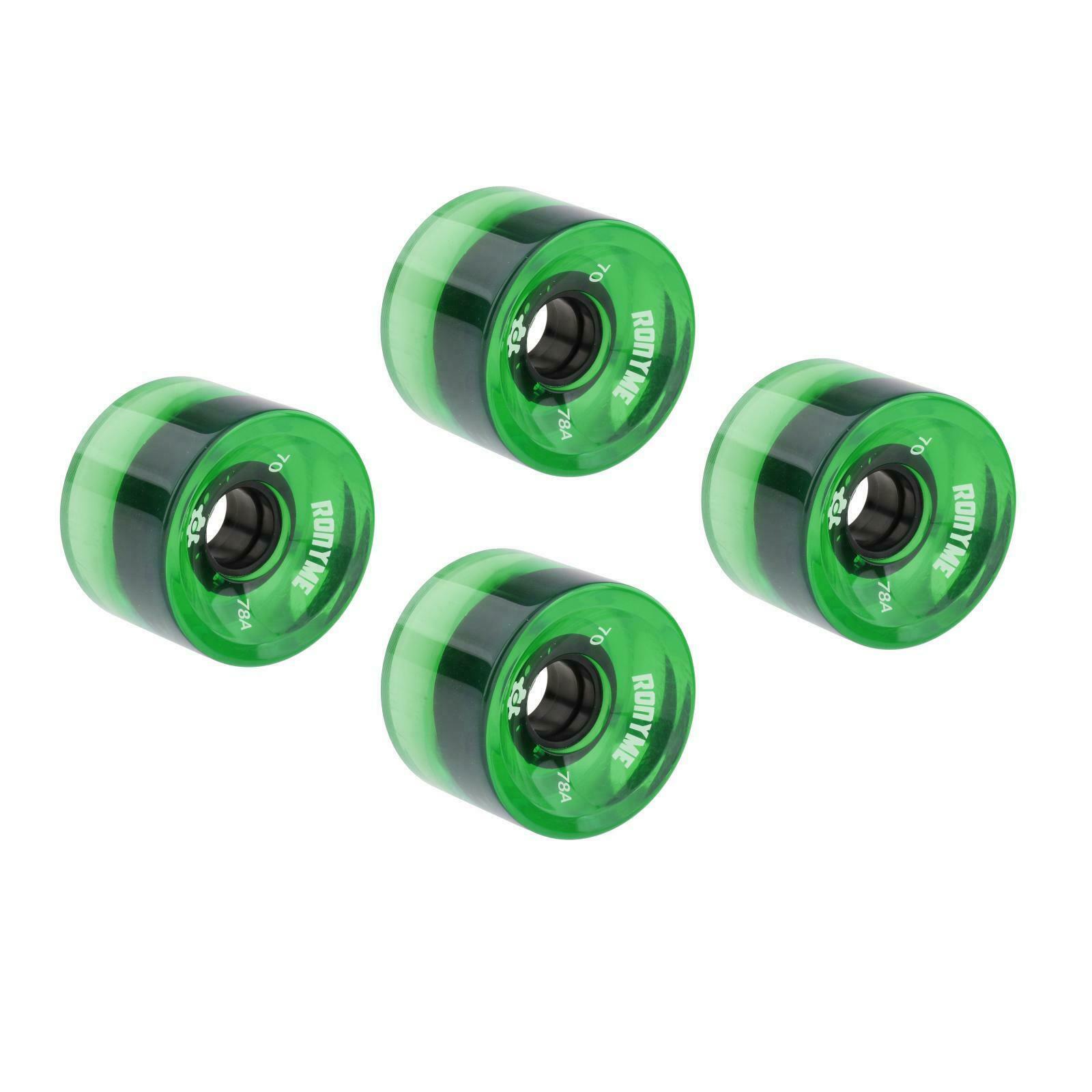 8 Pieces Skateboard Wheels 70x51mm High Performance PU Roller 78A Wheel