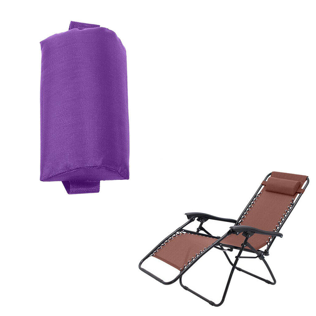 Purple Head Cushion Pillow for Folding Recliner Lounge Chair Adjustable