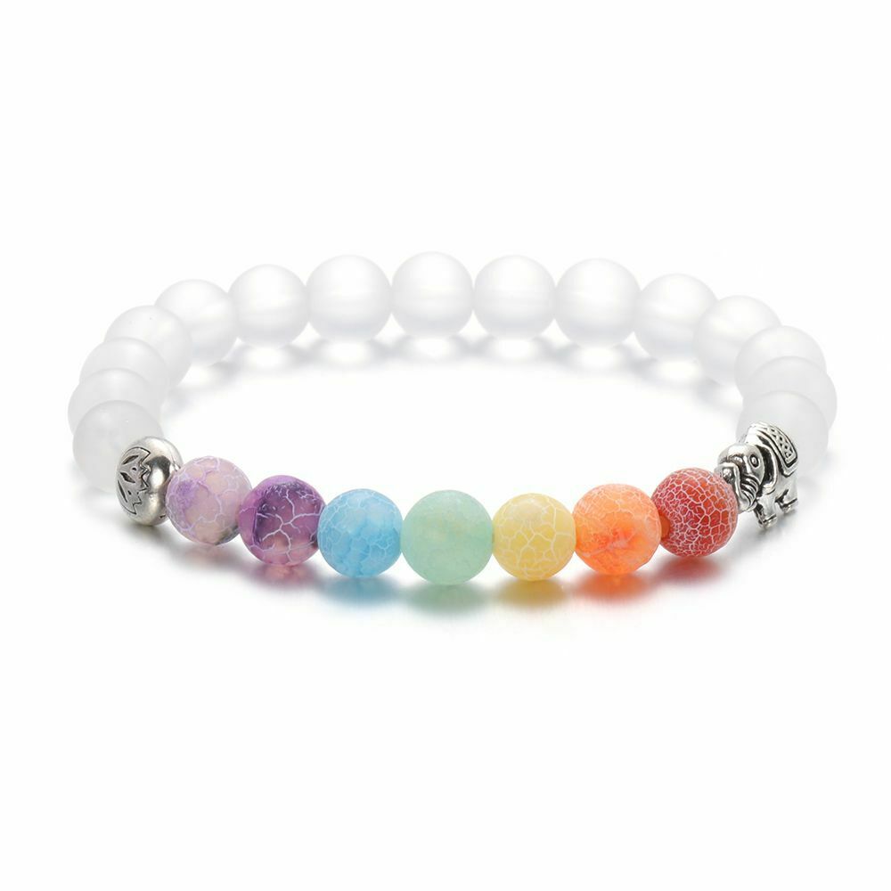 Fashion Mens Jewelry Crystal Beads Lava Stone Yoga Beads Bracelet Bangle