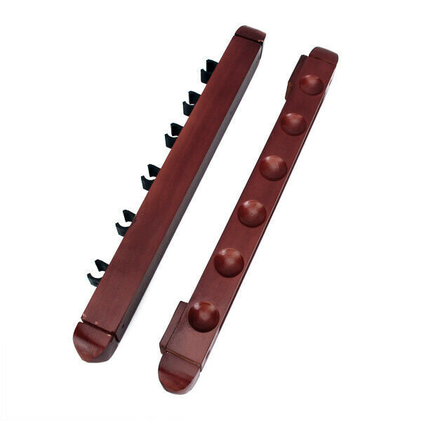 Wooden cue bracket Billiard accessories Wall bracket for 6 pool and / or