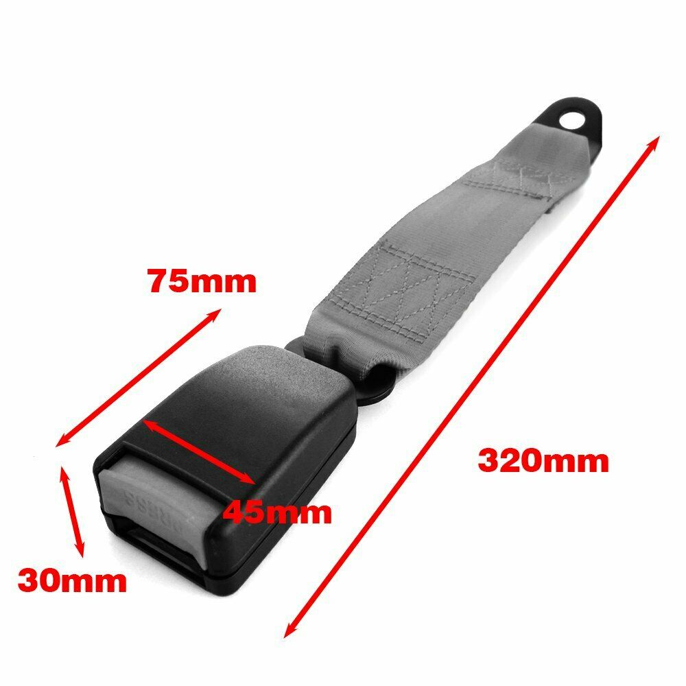 Pair Fits Chevy 2 Point Fixed Safety Belt Lap Strap Adjustable Seat Belt Black