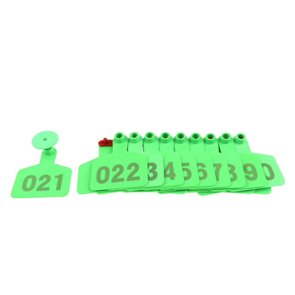 100 Pieces Pig Cow Cattles Livestock Ear Tags with Number 001-100