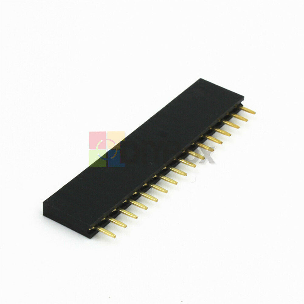 100PCS 50x2 16 Pin 2.54mm Pitch 1X16P Single Row Female Straight Header Strip