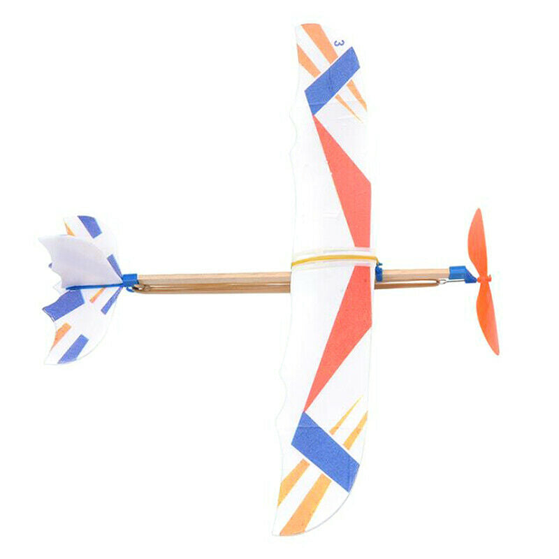 Rubber Band Elastic Powered Aircraft Glider Flying Plane Airplane DIY Kid.l8