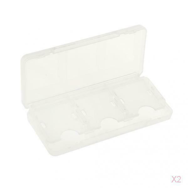2x 6 in 1 Game Card Case Holder Box Storage for   DSI LL White
