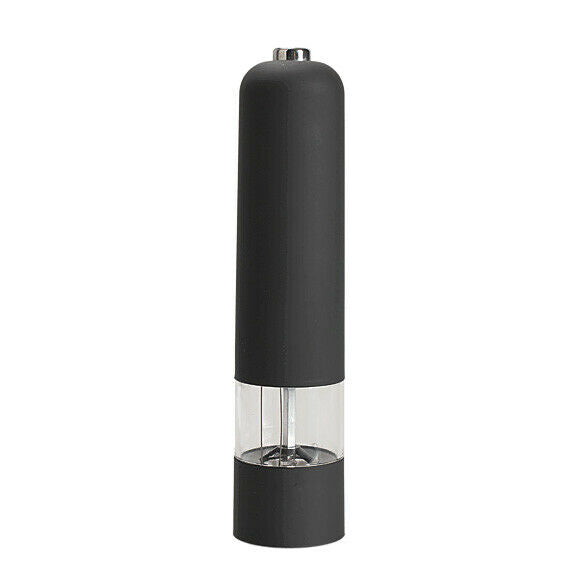 Electric Salt Spice Pepper Herb Mills Grinder with LED Light Black @