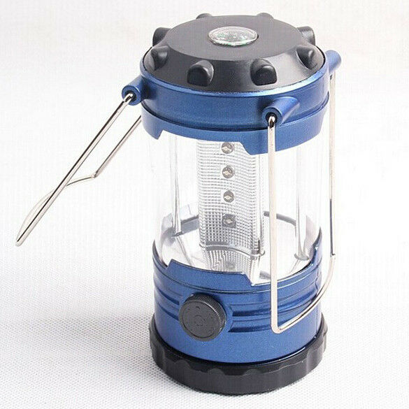 Adjustable LED Light Hiking Bivouac Camping Lantern Tent Lamp with Compass A#S