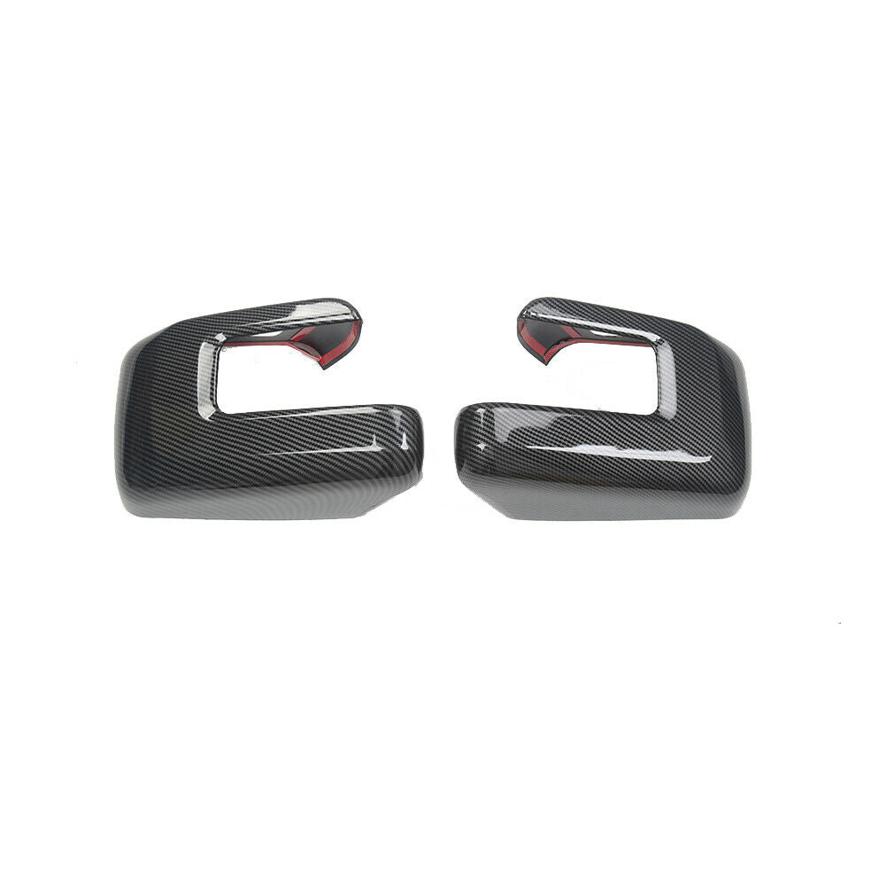 For Ford F150 F-150 2021-2022 Carbon Fiber ABS Side Rear View Mirror Cover Trim