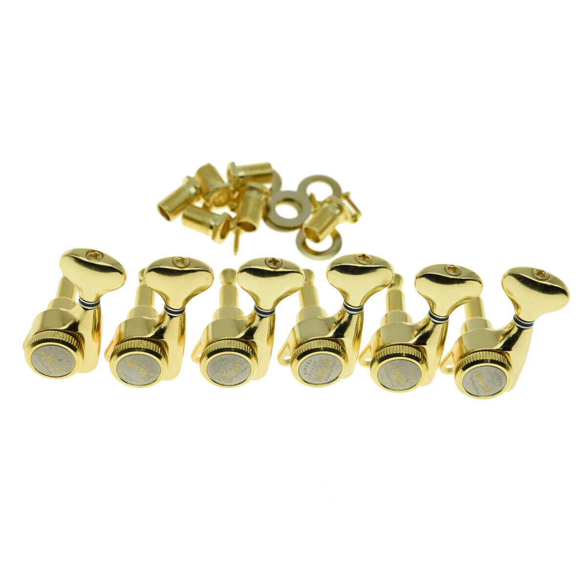 Lefty 6 Inline 18:1 Gear Ratio Guitar Locking Tuners Machine Heads Tuning Key GD
