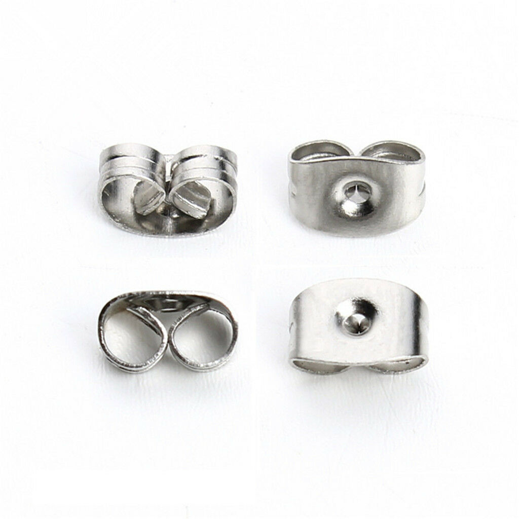 200 Pcs Earring Backs Small Butterfly Ears Stud DIY Earrings Making 11mm