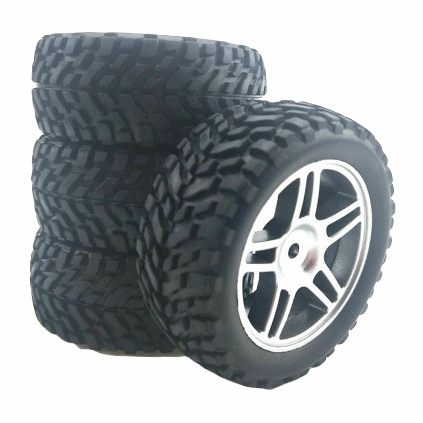 4Pcs RC Wheels and Tires Rubber Tyre Wheel Rim RC Car Truck Wheel Tyres Racing