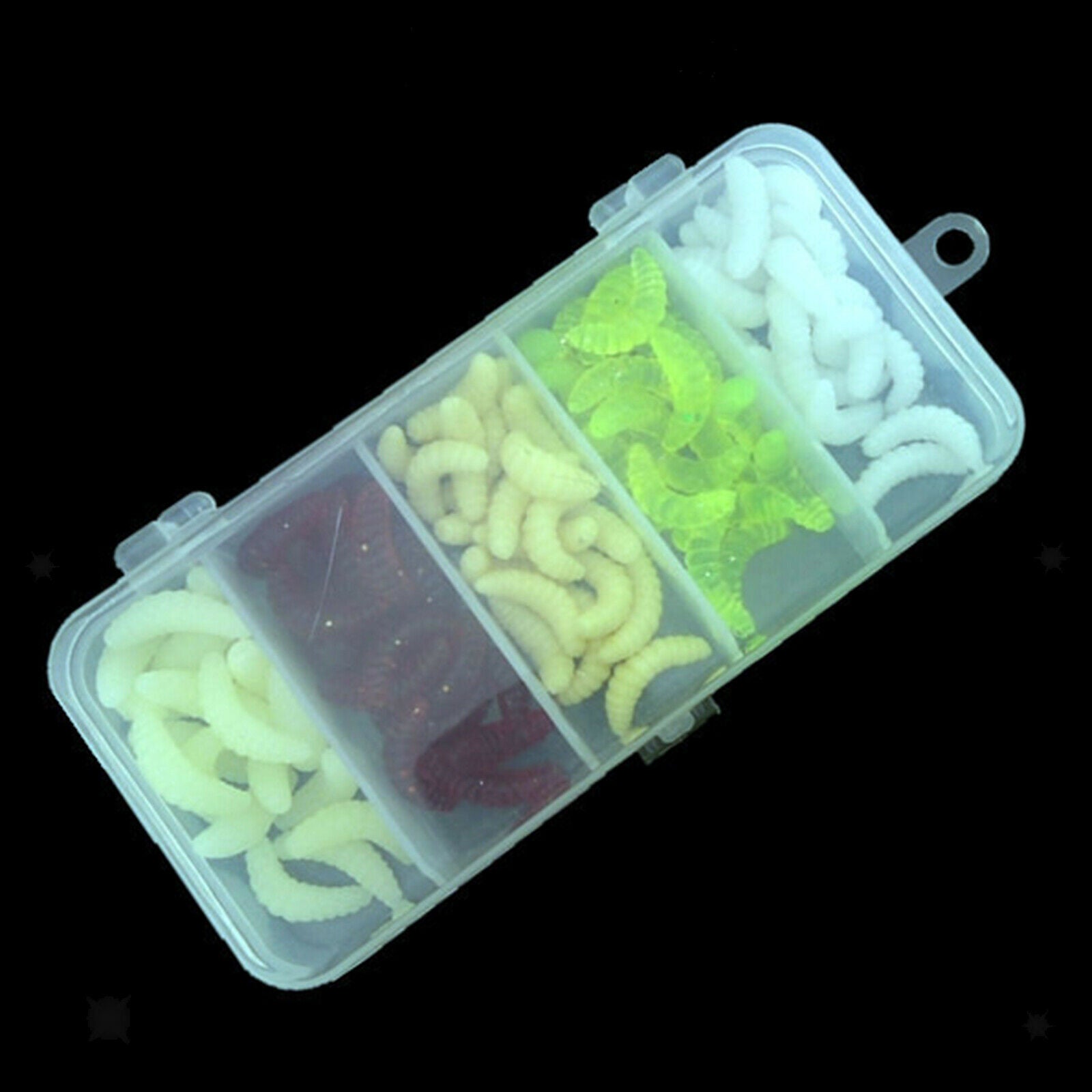 100pcs Soft Durable Fishing Lures Silicone Worm Baits Tools Accessories