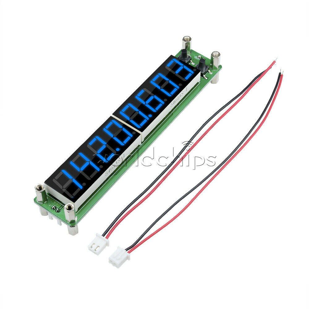 Signal Frequency Counter  RF 0.1-60MHz 20MHz ~ 2.4GHz Blue Cymometer Tester 8LED