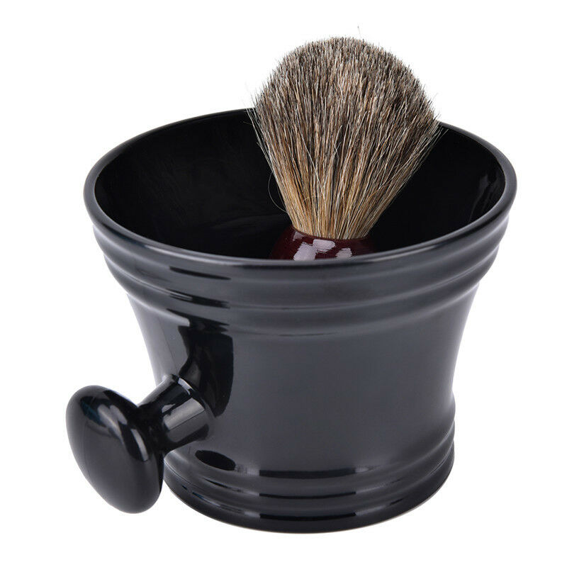 Man's Shaving Bowl With Handle Soap Bowl Cup Shave Brush Plastic Cleaning Cup SJ