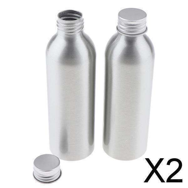2X 2 Packs Aluminum Bottle Container for Outdoor Sports Hiking Cycling 150ml