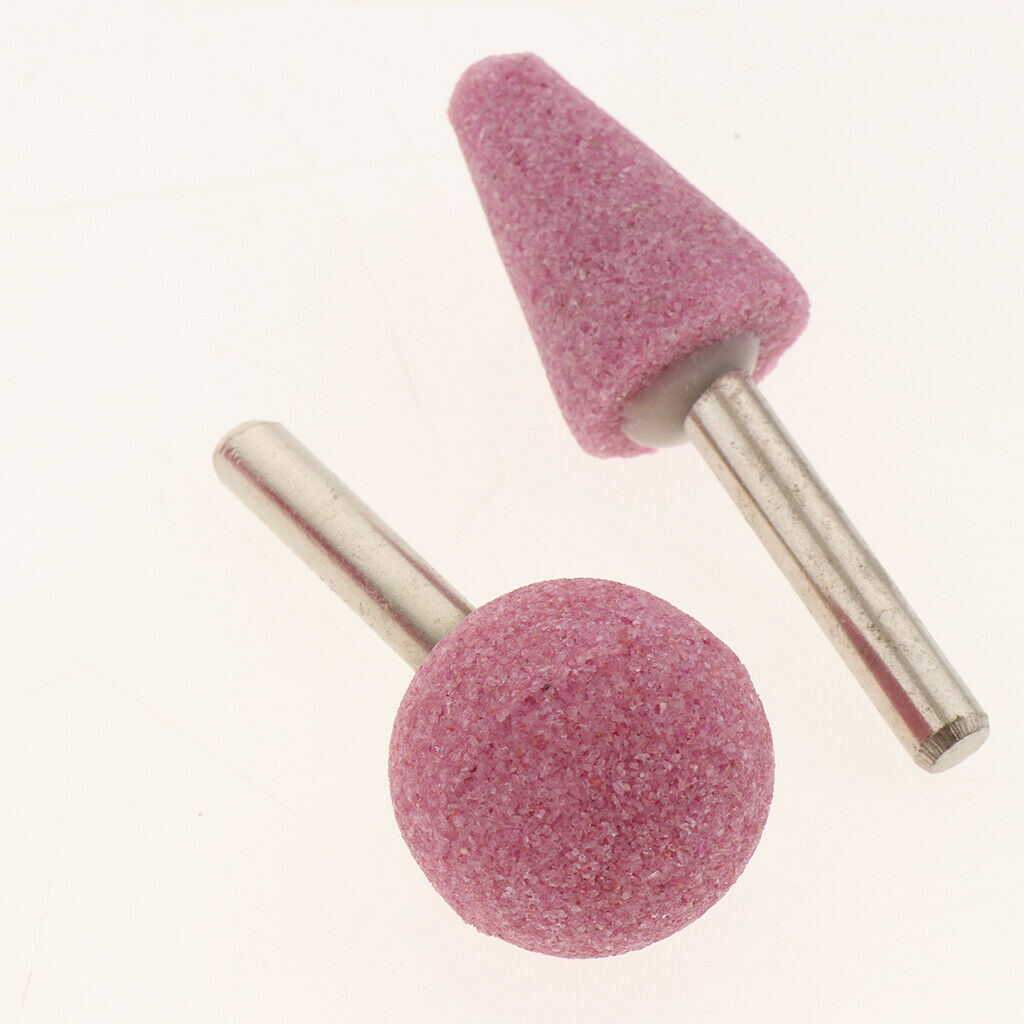 10 Pieces Wool Felt Mounted Mandrel Set, 10 Shaped Grinding Head Buffing Bits,