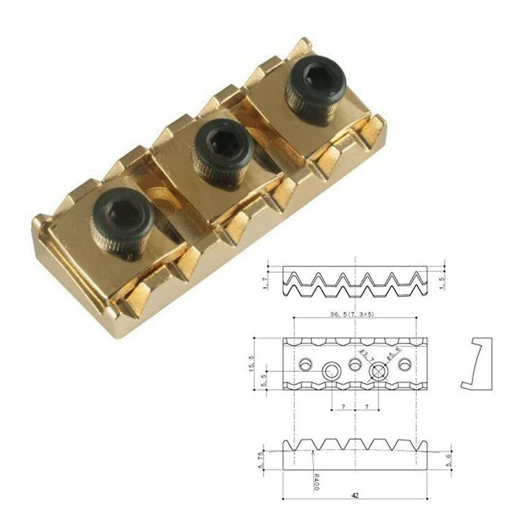 Locking Nut 42mm for Electric Guitar Tremolo Bridge Parts with Screw Spanner