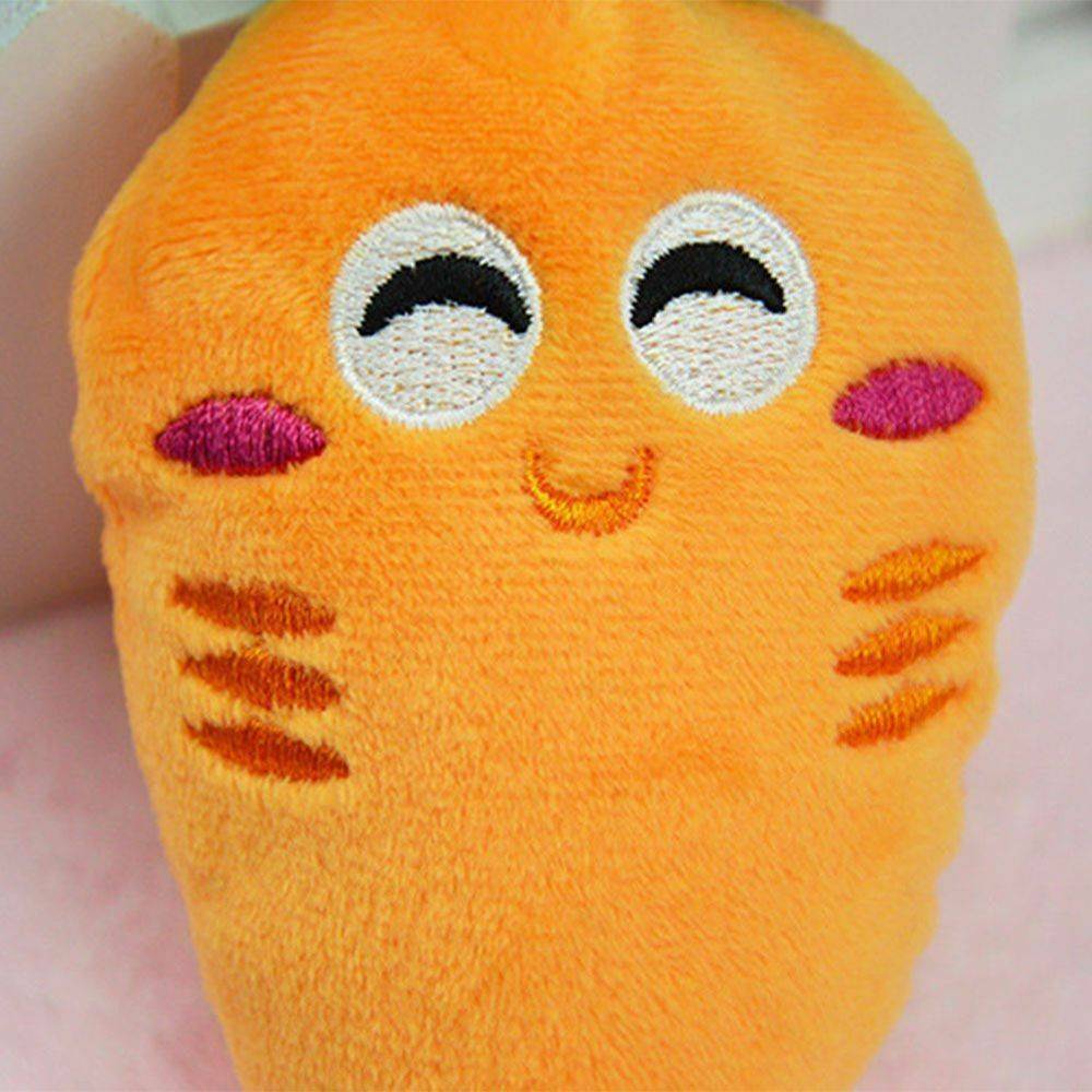 Orange Puppy Pet Supplies Carrot Plush Chew Squeaker Sound Squeaky Dog Toys USA.