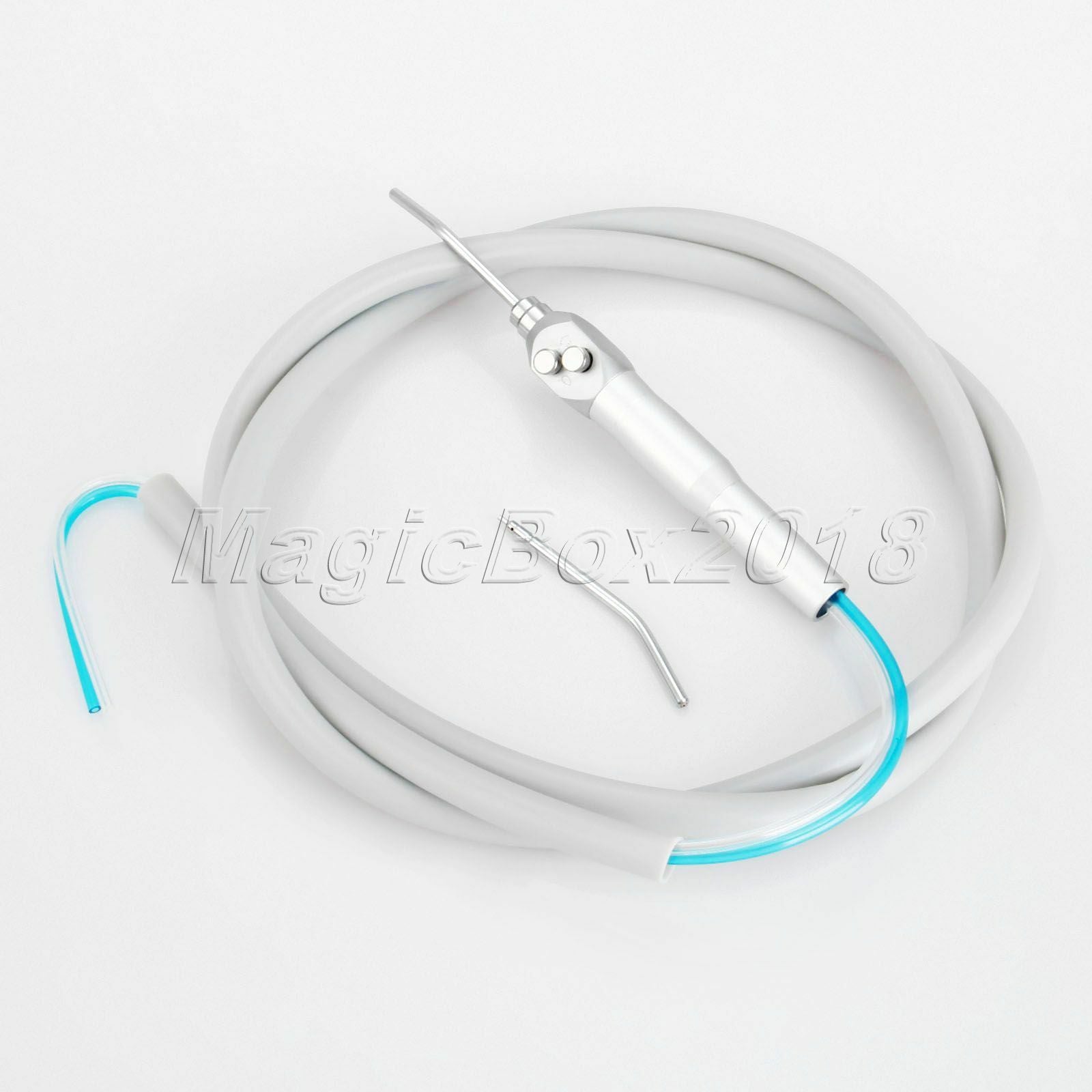 Dental 3 Way Air Water Straight Syringe + 2Pcs Nozzles Tips With Stright Tube