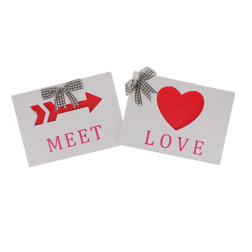 Wooden LOVE Plaques Wood Signs Wedding Party Decoration Photo Props