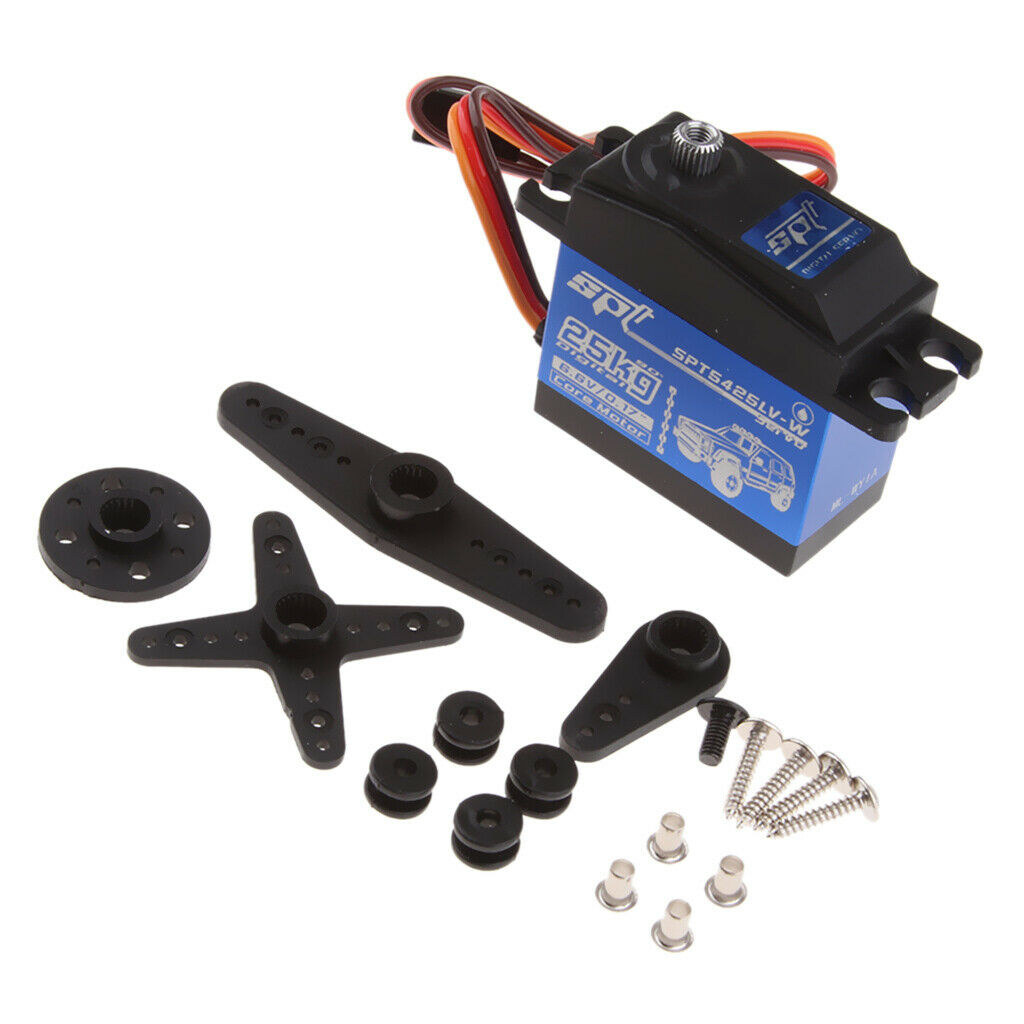RC Car Waterproof Steering Gear Servo 25kg for 1/8 1/10 RC Buggy Truck