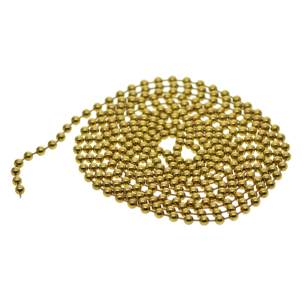 6.5 Feet Long Bead Ball Chains with Connectors Clasps Jewelry Making Tag