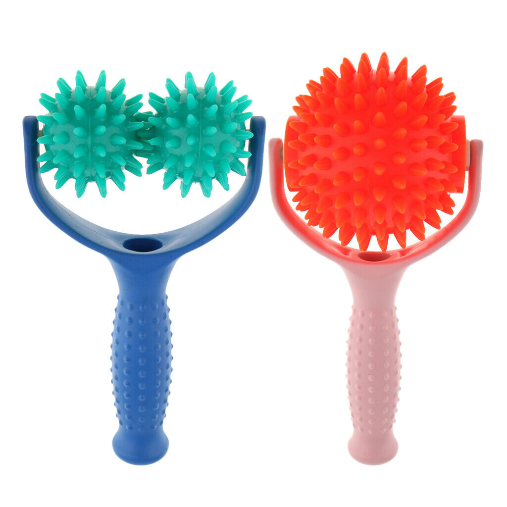 2 Pieces Acupuncture Body Spiky Massaging Ball Foot Back Massager Balls Set