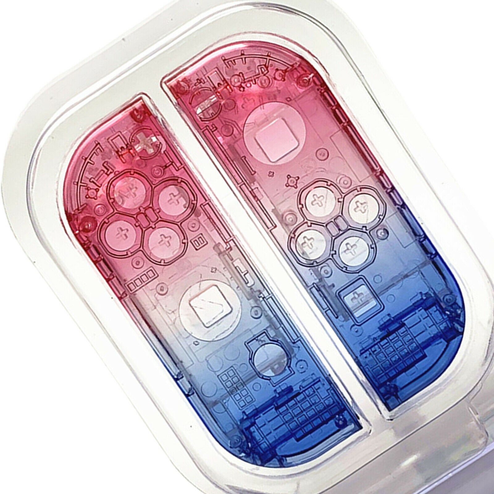 Housing Shell Colorful Bright For Joy-Con Cover Protector Blue and pink