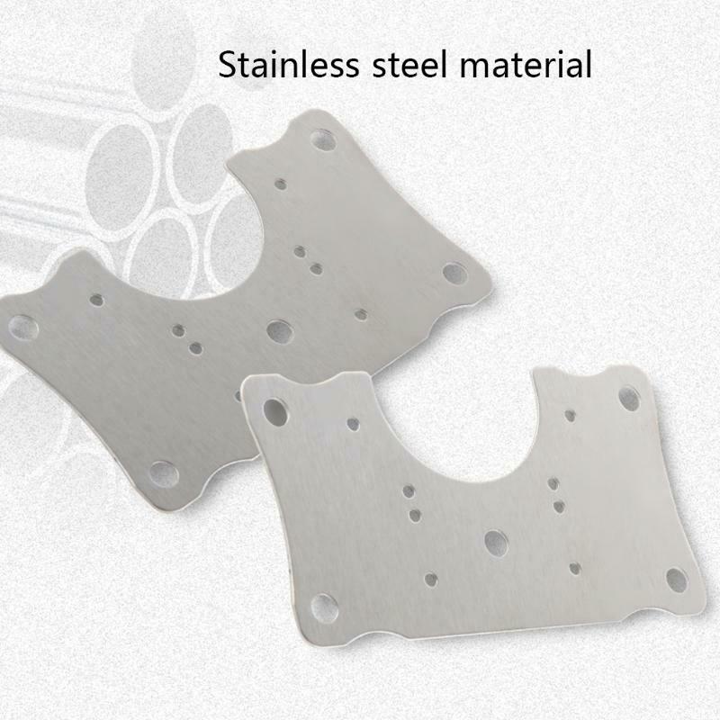 1x Hinge Repair Plate Stainless Steel Hinge Tools Cabinet Hinge Repair Plate Kit