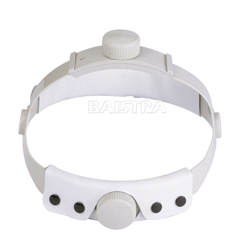 Dental Surgical Medical Headband Binocular Loupes with LED Light 3.5X-R White
