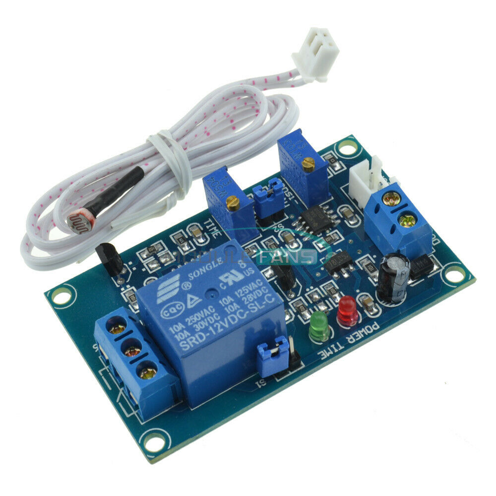 12V Light Detect Sensor Photoresistor Relay With Timmer Light Control Module