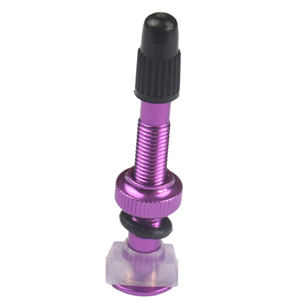 40mm Bike Tubeless Tires Presta Valves Removable Core Vacuum-Nozzle Purple