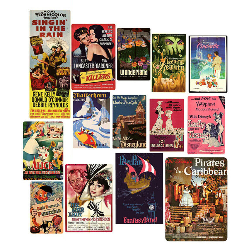 46PCS Mixed Classic Movie Stickers For Phone Laptop Luggage Skateboard Decals