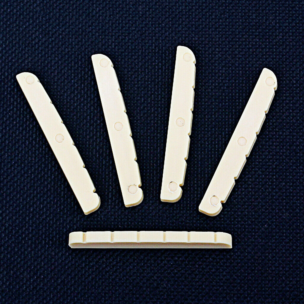 5x 6 String Electric Guitar Nut Saddle For ST  Style Guitar Replacement