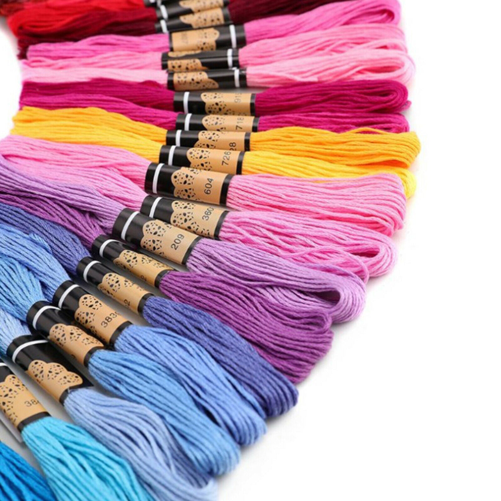 100 skeins Embroidery Thread Stitchwork Floss String Rug Tassels Beginners
