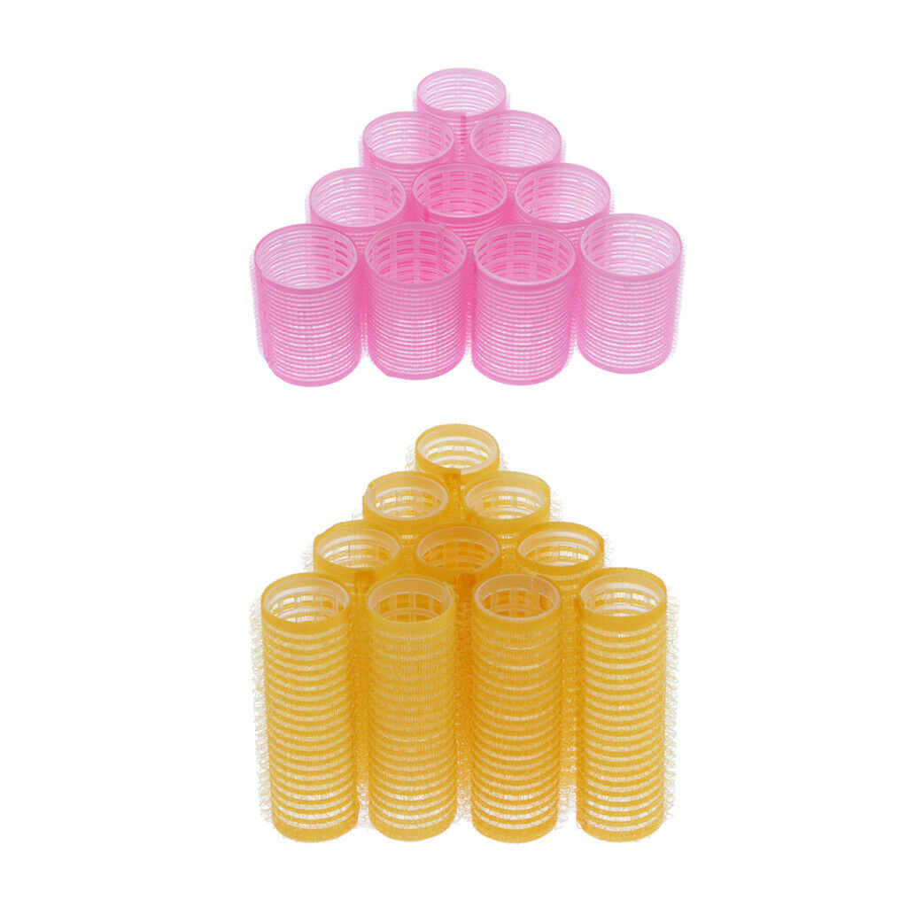 20x Hair Roller No Heat Barber Stylist Styling Waves Curlers Clips Set