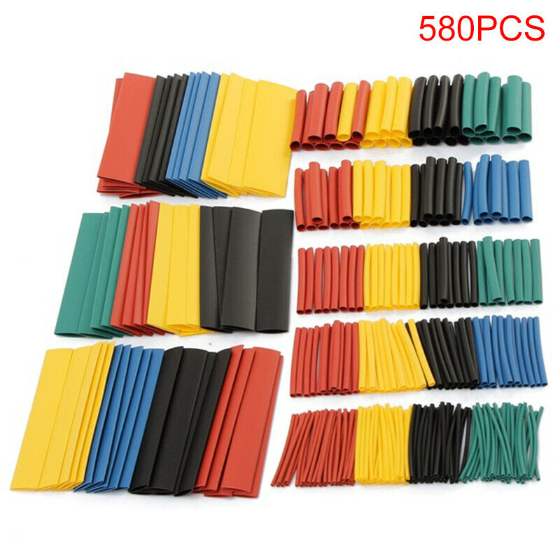580Pcs Heat Shrink Tubing Insulation Shrinkable Tube 2:1 Wire Cable Sleeve c NC