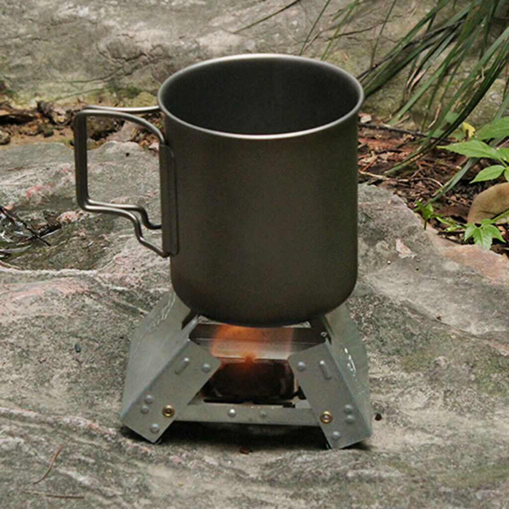 2Pcs Protable Camping Picnic Alcohol Stove Oven Outdoor Burner with Bracket