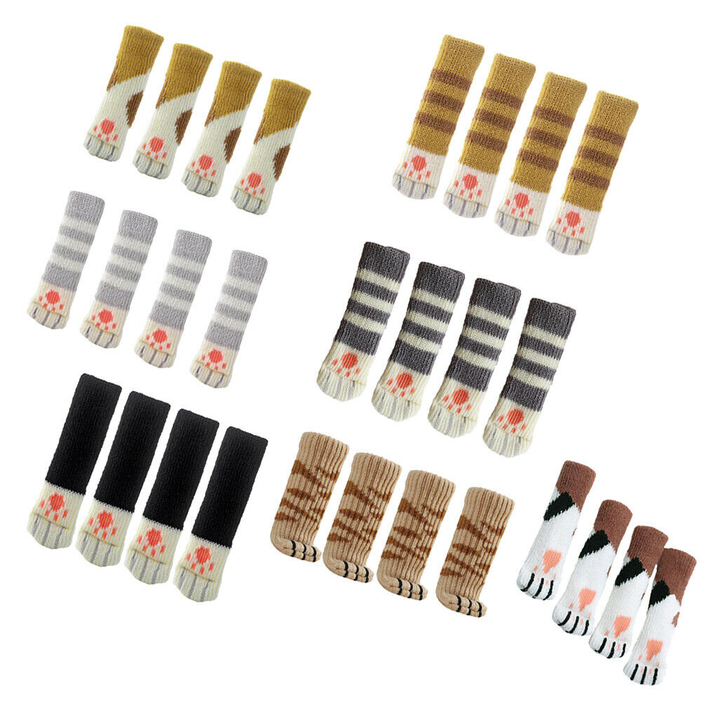 12PCS 3.5x11cm Furniture Feet Caps Covers/Knitted Chair Leg Socks  Style_1